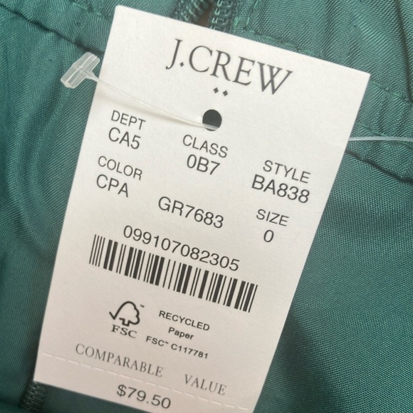 J. Crew Green A-Line Mini Skirt for Work - Picture 3 of 4